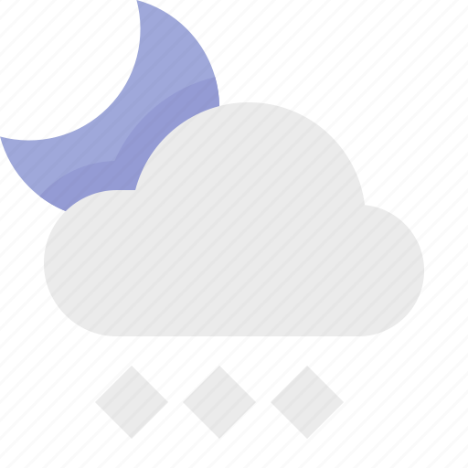 Heavy, material design, night, snow, weather icon - Download on Iconfinder