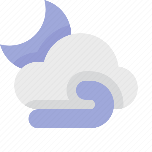 Material design, night, weather, wind icon - Download on Iconfinder