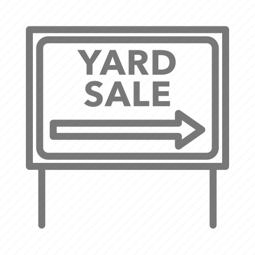 Arrow, rummage, sale, sign, yard, yard sale icon - Download on Iconfinder
