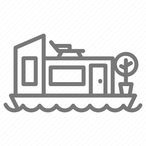 Boat, home, house, houseboat, house boat icon - Download on Iconfinder