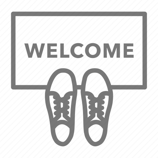 Door, mat, moving, shoes, welcome, welcome mat icon - Download on Iconfinder