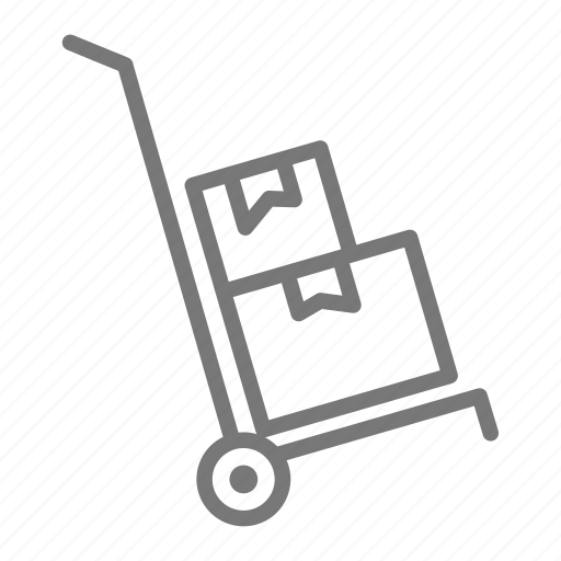 Boxes, cart, dolly, handcart, moving, tilt icon - Download on Iconfinder