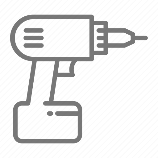Construction, drill, electric, screwdriver, tool, electric drill, cordless drill icon - Download on Iconfinder