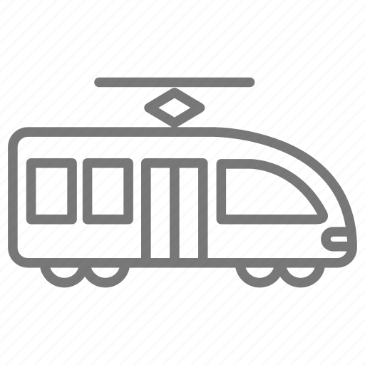 Cable car, commuter, electric, light rail, train, rail, passenger train icon - Download on Iconfinder