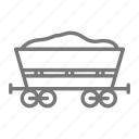 cargo, coal, distance, railroad, train, coal bin, coal train