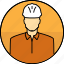 avatar, construction, hard hat, man, mining 