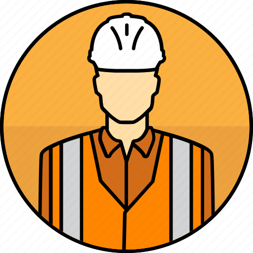 Avatar, construction, hard hat, high visibility vest, man, mining icon - Download on Iconfinder