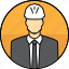 avatar, construction, hard hat, man, manager, mining 