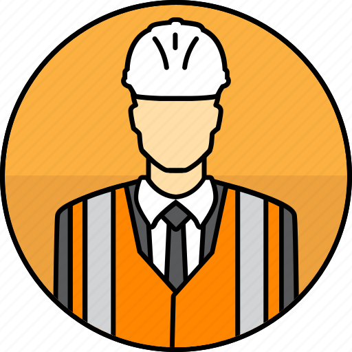 Avatar, construction, hard hat, high visibility vest, man, manager, mining icon - Download on Iconfinder