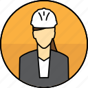 avatar, construction, hard hat, manager, mining, woman