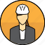avatar, construction, hard hat, manager, mining, woman 