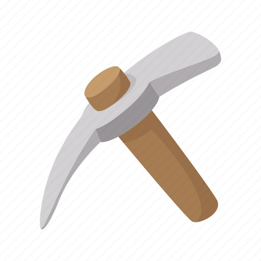 Axe, cartoon, heavy, illustration, pick, pickaxe, steel icon - Download on Iconfinder