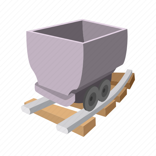 Cartoon, coal, delivery, electric, tank, trolley, wagon icon - Download on Iconfinder