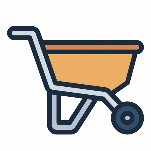 Wheelbarrow, mining, cart, engineering, industry icon - Download on Iconfinder