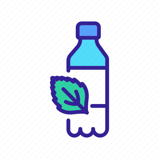 Bottle, cream, drink, ice, leaf, mint, refreshing icon - Download on Iconfinder