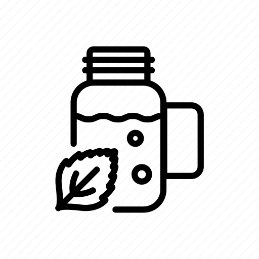 Bottle, extract, ice, leaf, mint, peppermint, refreshing icon - Download on Iconfinder