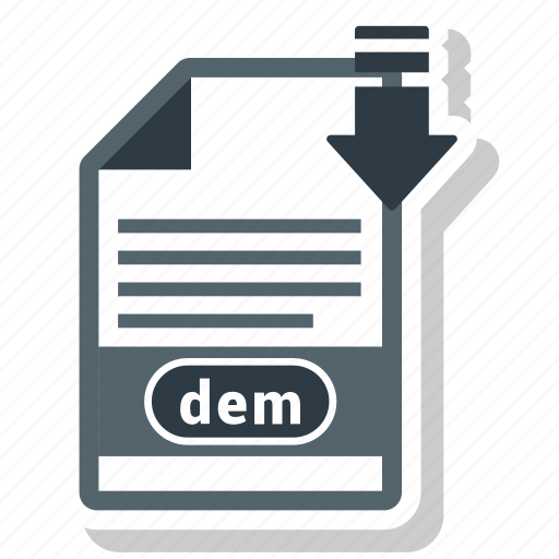 Dem, document, extension, format icon - Download on Iconfinder