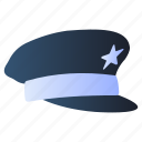 police, cap, hat, headpiece, headwear, headgear