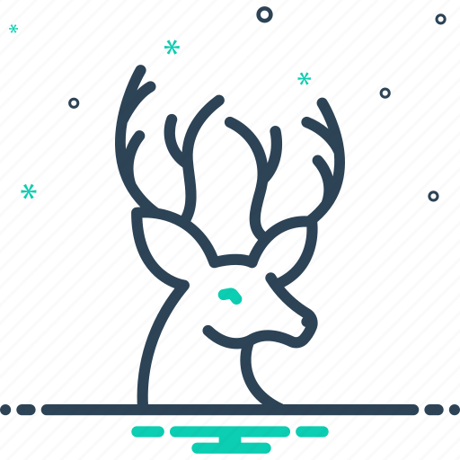 Antler, deer, forest, herbivores animal, hunting, reindeer, wildlife icon - Download on Iconfinder