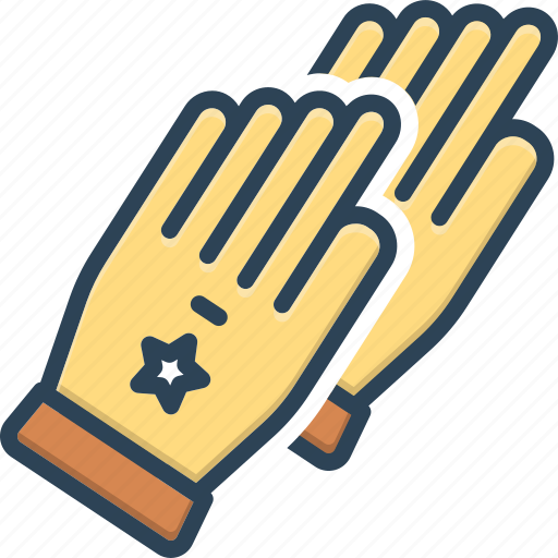 Glove, hand wear, leather, pair, protective, rubber, safety icon - Download on Iconfinder