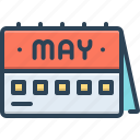 agenda, app, banner, calendar, may, month