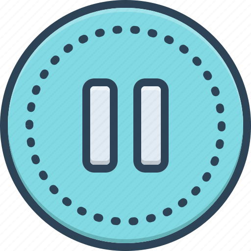 Circle, control, pause, standstill, stasis, stop, stoppage icon - Download on Iconfinder
