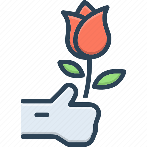 Flower, love, proffer, propone, propose, put forward, romance icon - Download on Iconfinder
