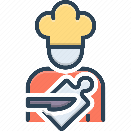 Baker, catering, chef, cook, food preparer, servant, short order cook icon - Download on Iconfinder