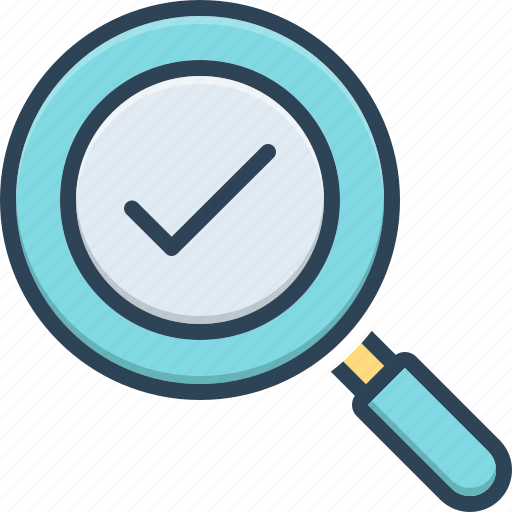 Exploration, discovery, solution, found, magnification, magnifying glass, check mark icon - Download on Iconfinder