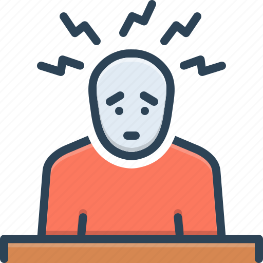 Anxiety, exertion, concern, stress, tension, thought, aftercare icon - Download on Iconfinder