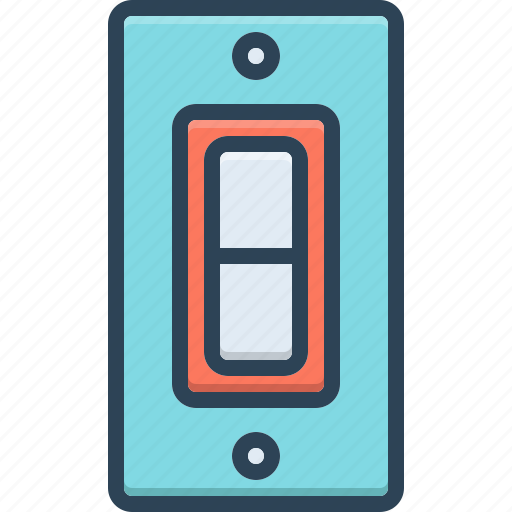 Circuit breaker, discontinued, switch, control, press, electric, power icon - Download on Iconfinder