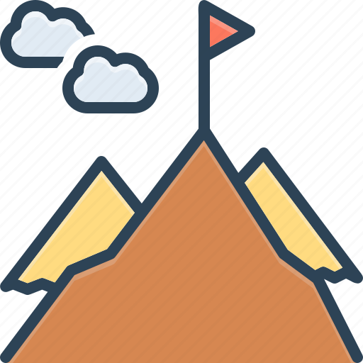 Mountain, peak, highest, pinnacle, upper, top, flag icon - Download on Iconfinder