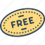 freebies, liberated, free, offer, label, item, badge 