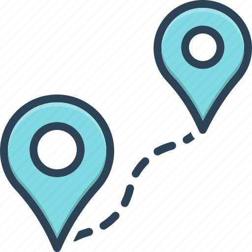 Journey, location, navigation, travel, direction, marker, distance icon - Download on Iconfinder