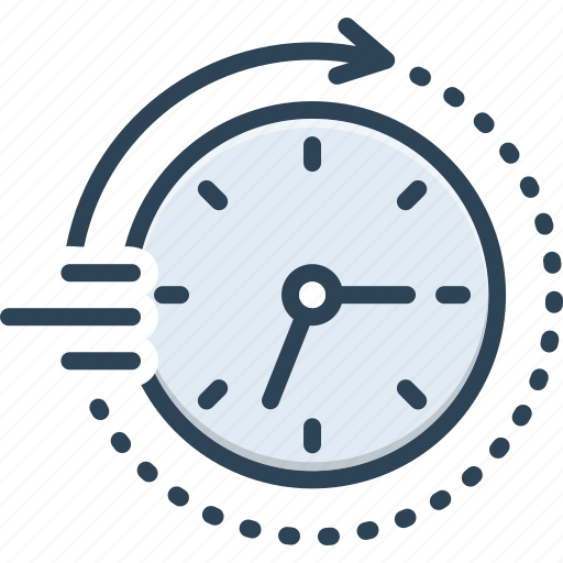 Quickly, speedily, time, soon, arriving, in a hurry, clock icon - Download on Iconfinder