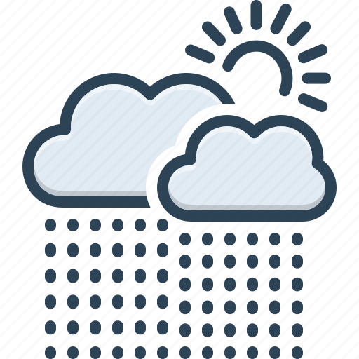 Currently, presently, sun, weather, cloud, downpour, monsoon icon - Download on Iconfinder