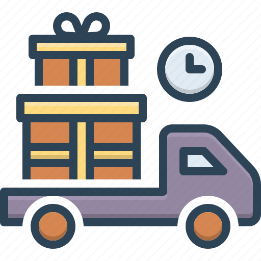 Present, conferment, surprise, delivery, truck, ribbon, express icon - Download on Iconfinder