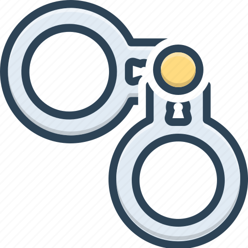 Crime, handcuff, criminal, delinquency, suspect, arrest, chain icon - Download on Iconfinder