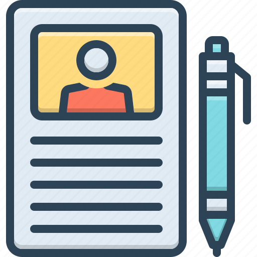 Curriculum, description, resume, profile, application, recruitment, document icon - Download on Iconfinder
