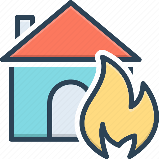 Suddenly, abruptly, house, sudden, unexpected, incident, accident icon - Download on Iconfinder