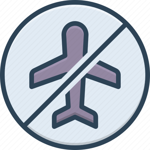 Cancel, travel, ban, forbidden, restrict, airplane, danger icon - Download on Iconfinder