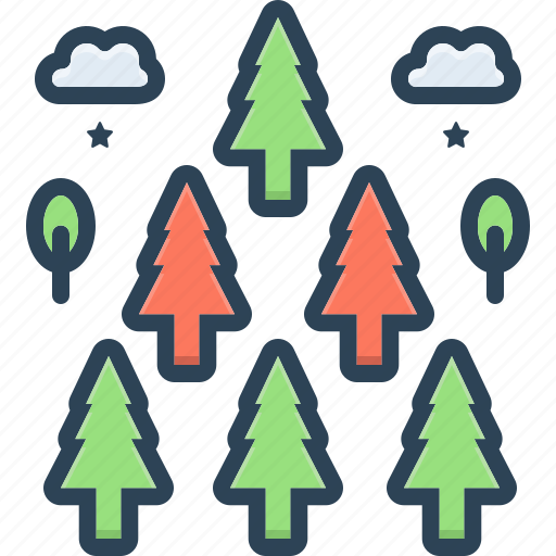 Forest, wood, jungle, garden, environment, evergreen, fir tree icon - Download on Iconfinder