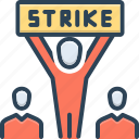 strike, conflict, holding, manifestation, rally, protest, sloganeering 