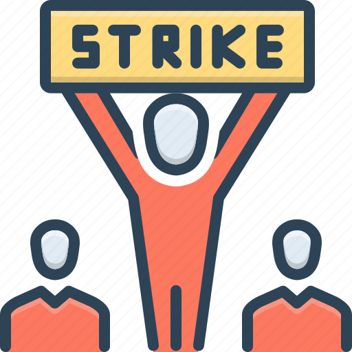 Strike, conflict, holding, manifestation, rally, protest, sloganeering icon - Download on Iconfinder