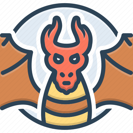 Dragon, animal, ancient, devil, flying, monster, creature icon - Download on Iconfinder