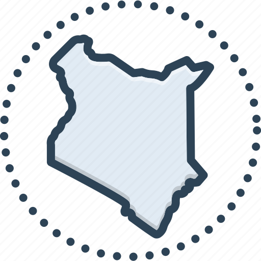 Kenya, country, map, border, landmark, nation, continent icon - Download on Iconfinder