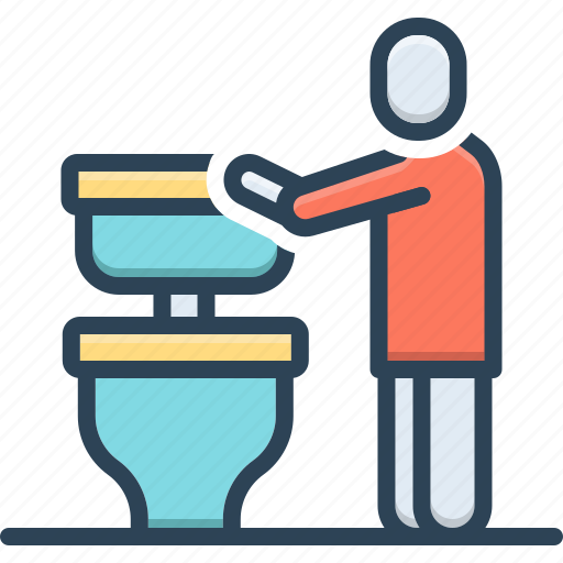 Flush, toilet, hygienic, lavatory, handle, washroom, sanitary icon - Download on Iconfinder