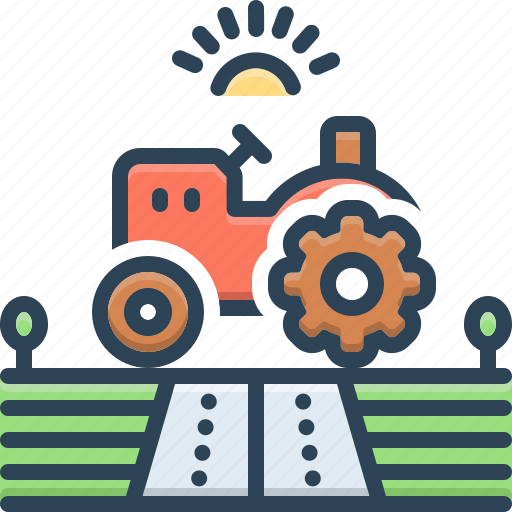 Agriculture, husbandry, cultivation, tractor, crop, harvest, harvester icon - Download on Iconfinder