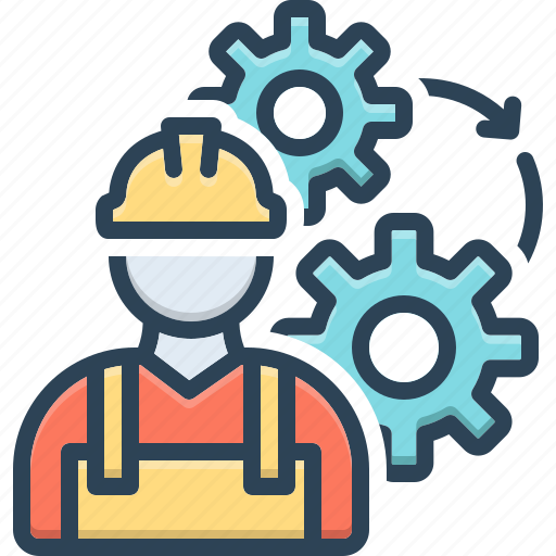 Engineering, worker, construction, contractor, gear, engineer, maintenance icon - Download on Iconfinder
