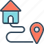 relocation, move, address, change, dispatch, location, navigation 